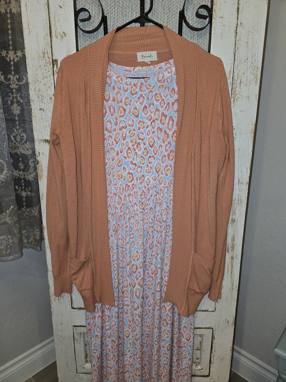 J. Crew Terracotta Open-Front Pocket Cardigan